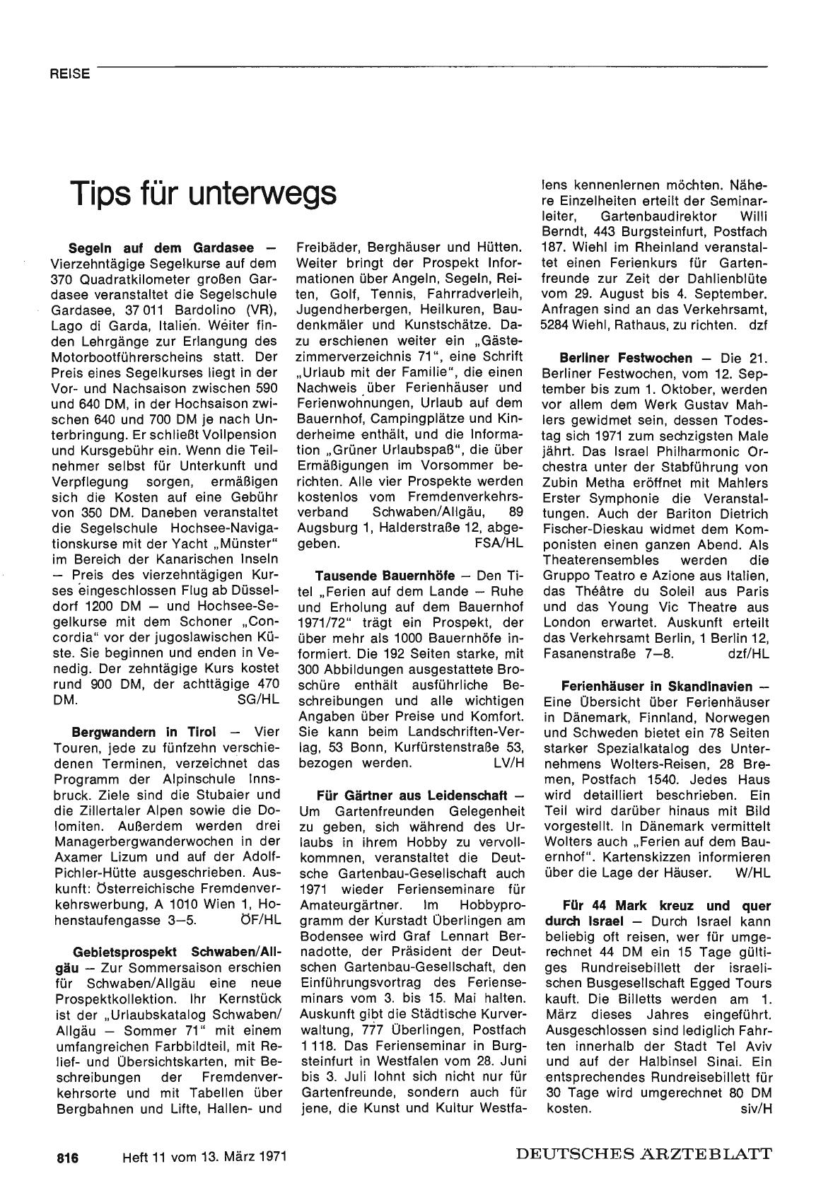Vorschauseite 1: Tips für unterwegs