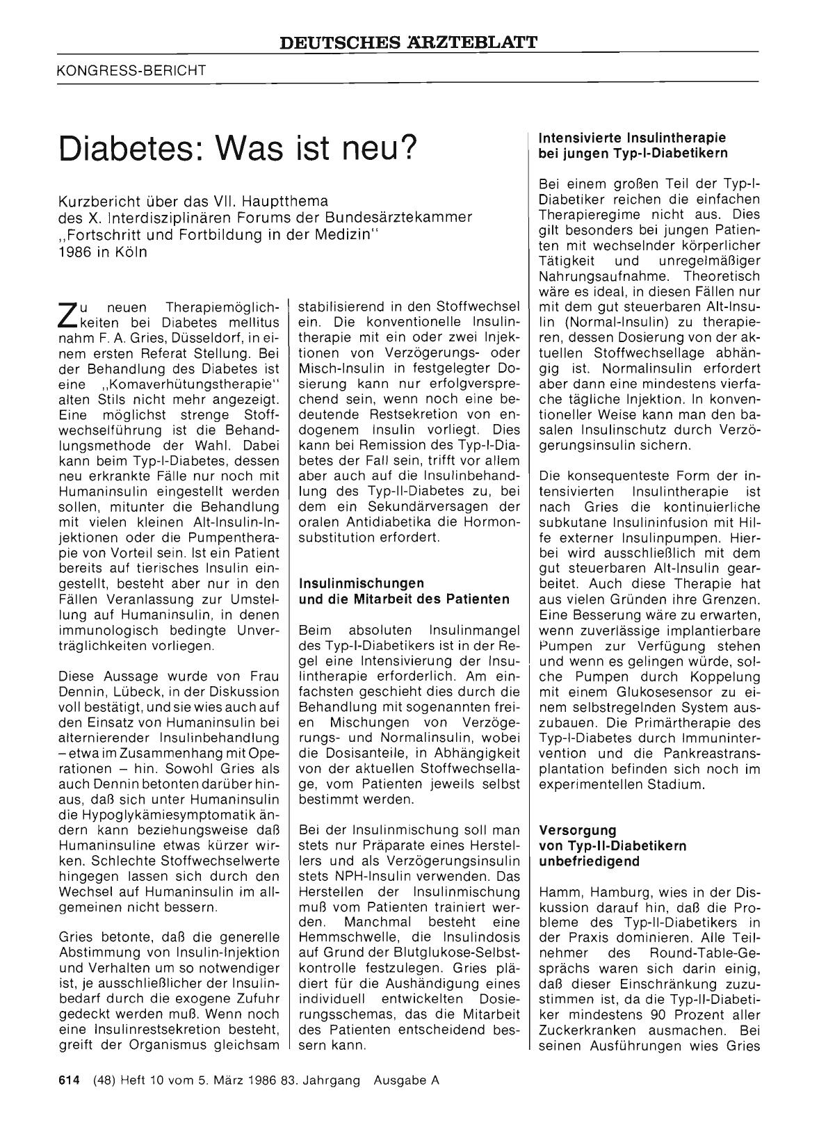 Vorschauseite 1: Diabetes: Was ist neu?
