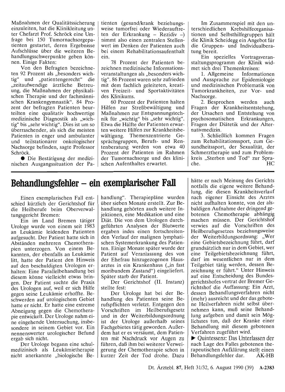 Vorschauseite 1: Behandlungsfehler - ein exemplarischer Fall