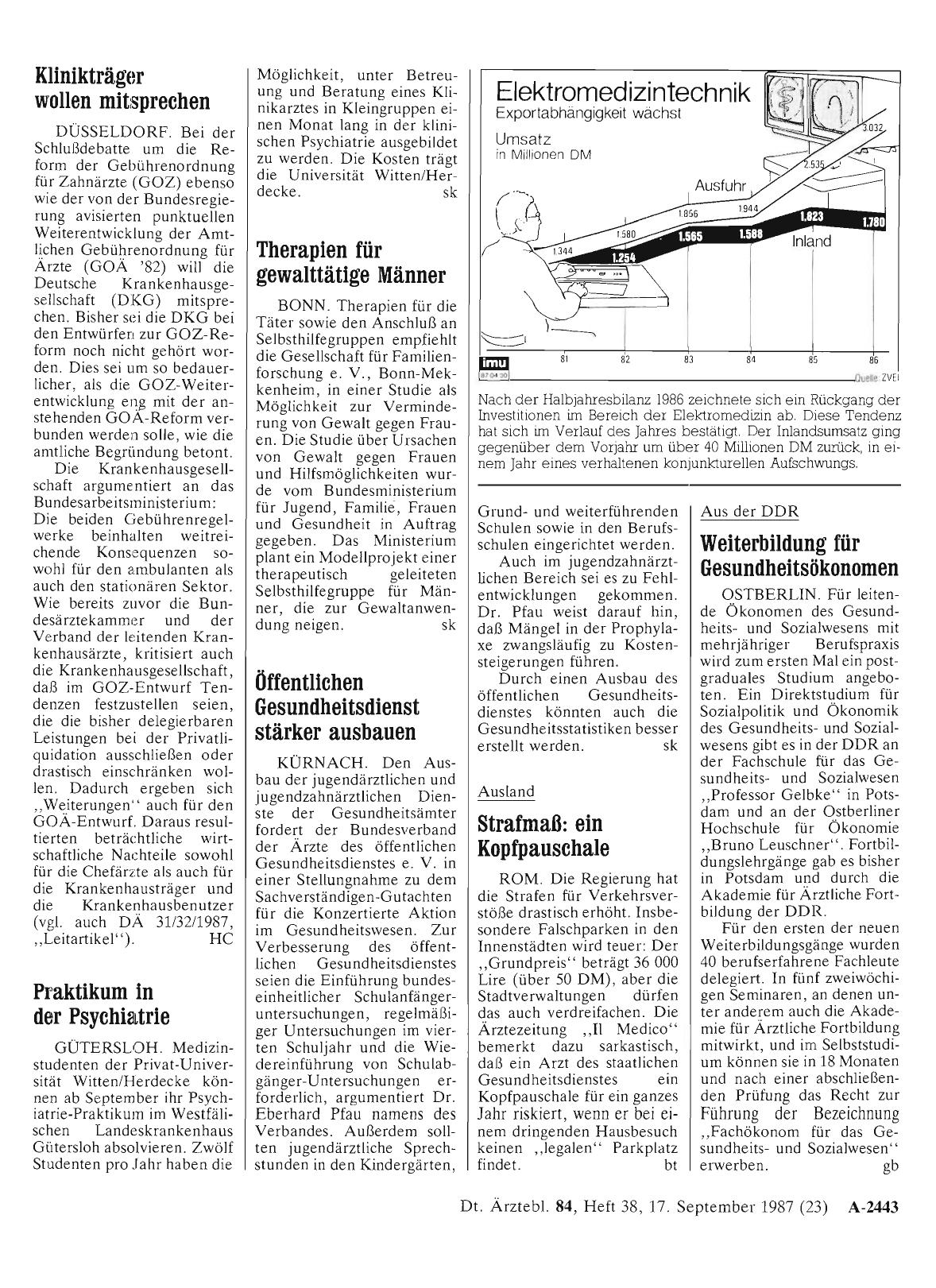 Vorschauseite 1: Klinikträger wollen mitsprechen