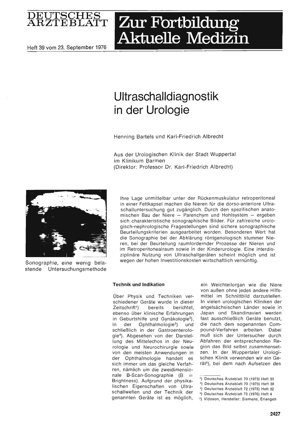 Vorschauseite 1: Ultraschalldiagnostik in der Urologie