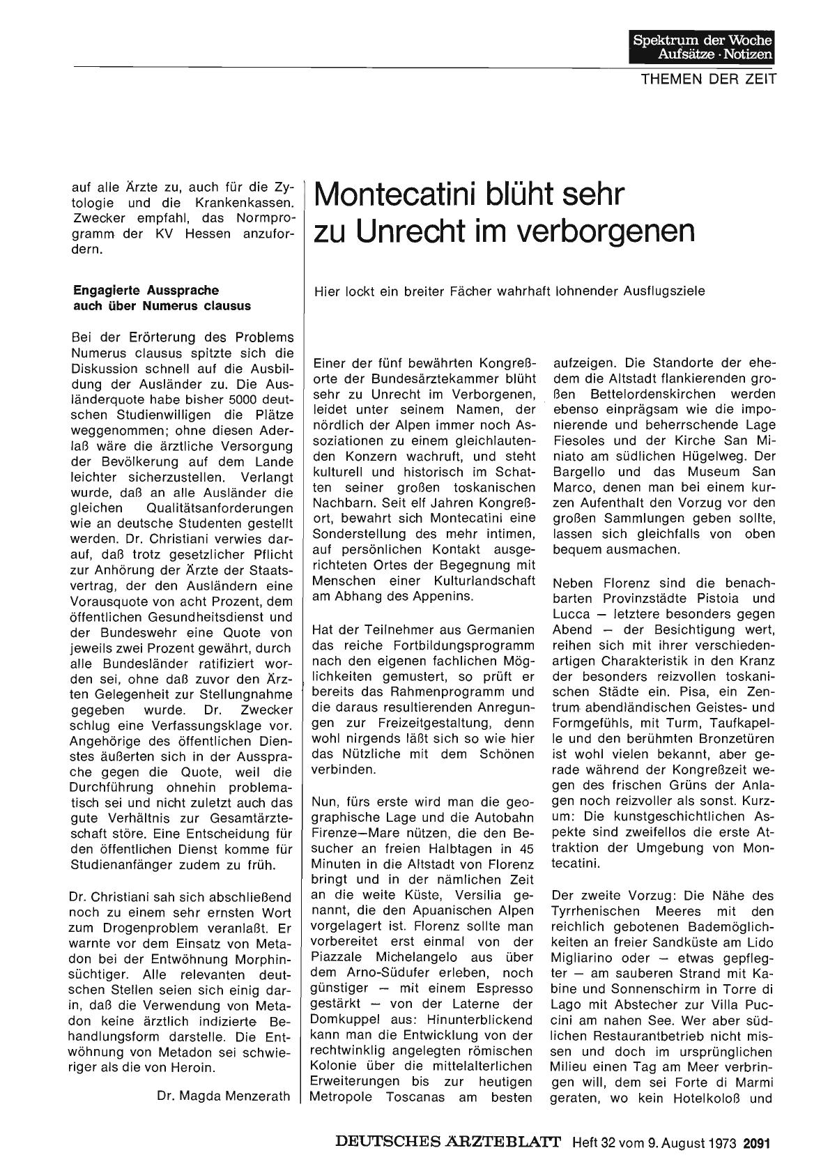 Vorschauseite 1: Montecatini blüht sehr zu Unrecht im verborgenen