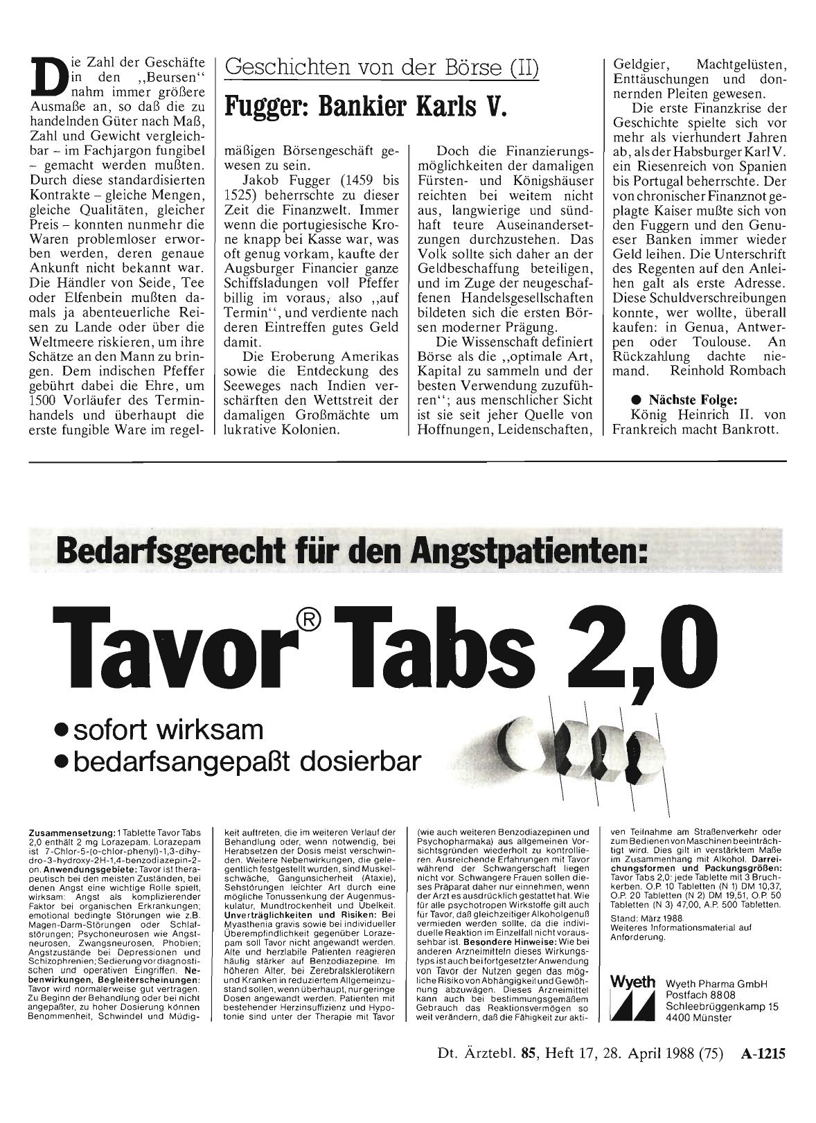 Vorschauseite 1: Geschichten von der Börse (II): Fugger: Bankier Karls V.