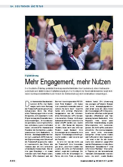 Vorschauseite 1: Digitalisierung: Mehr Engagement, mehr Nutzen