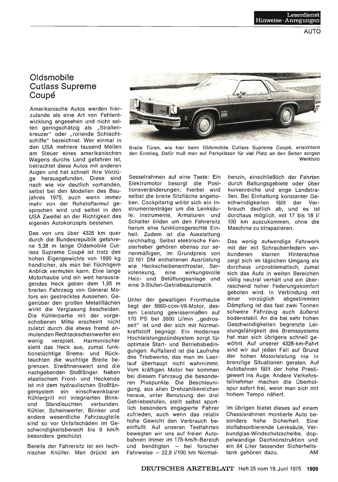 Vorschauseite 1: Oldsmobile Cutlass Supreme Coupé