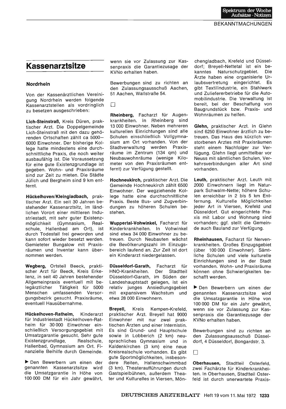 Vorschauseite 1: Kassenarztsitze