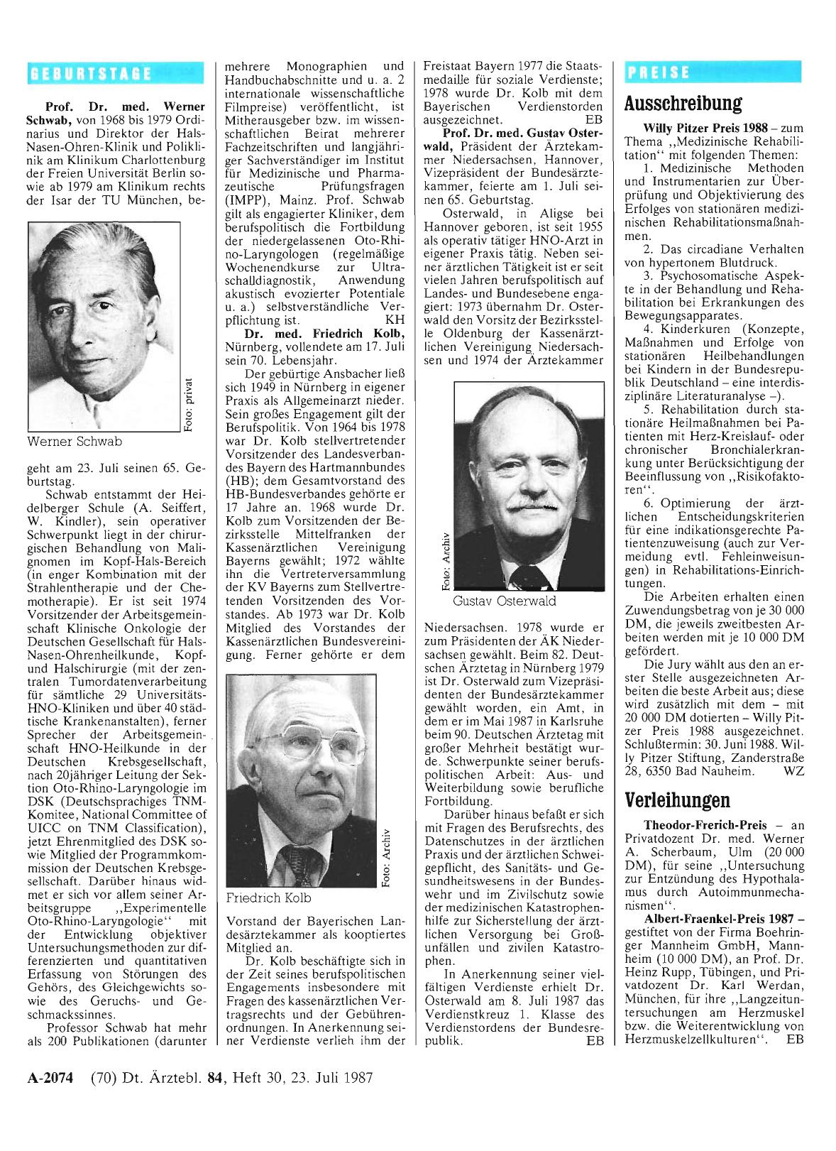 Vorschauseite 1: Geburtstage