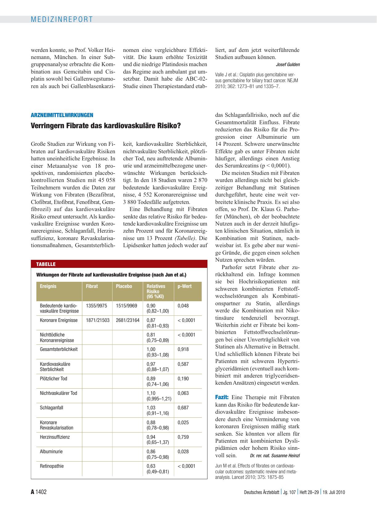 Vorschauseite 1: Arzneimittelwirkungen: Verringern Fibrate das kardiovaskuläre Risiko?