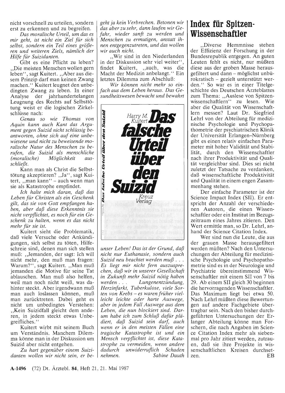 Vorschauseite 1: Index für Spitzen-Wissenschaftler