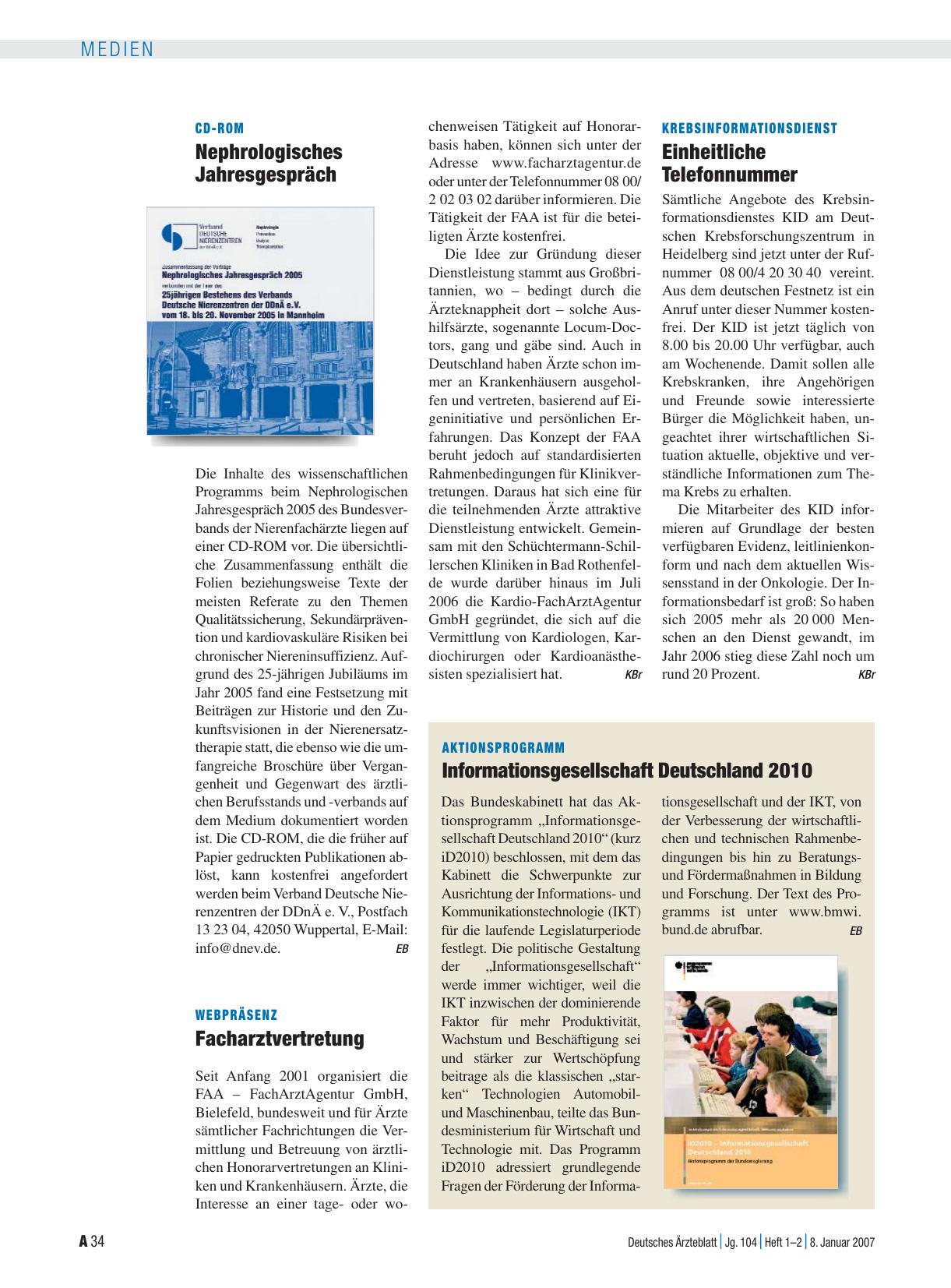 Vorschauseite 1: Aktionsprogramm: Informationsgesellschaft Deutschland 2010
