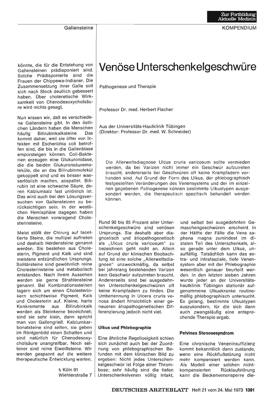 Vorschauseite 1: Venöse Unterschenkelgeschwüre: Pathogenese und Therapie