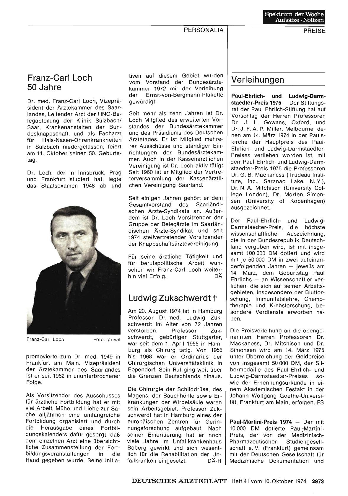 Vorschauseite 1: Verleihungen