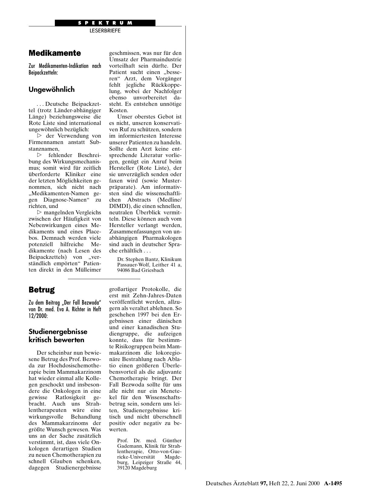 Vorschauseite 1: Medikamente: Ungewöhnlich