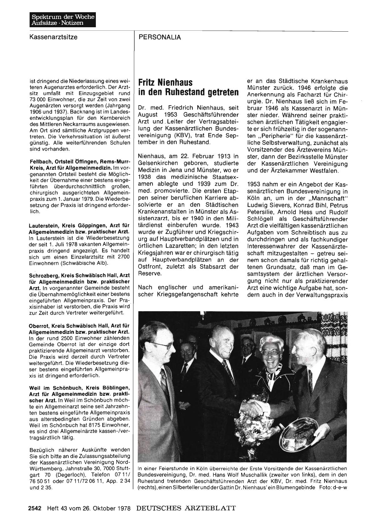 Vorschauseite 1: Fritz Nienhaus in den Ruhestand getreten
