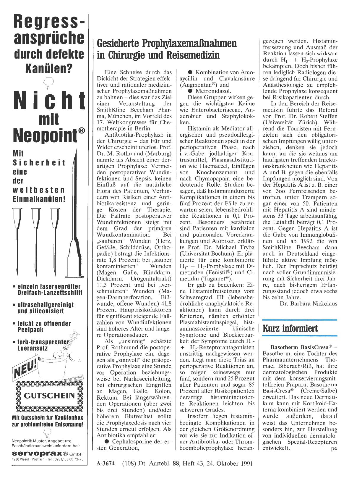 Vorschauseite 1: Kurz informiert