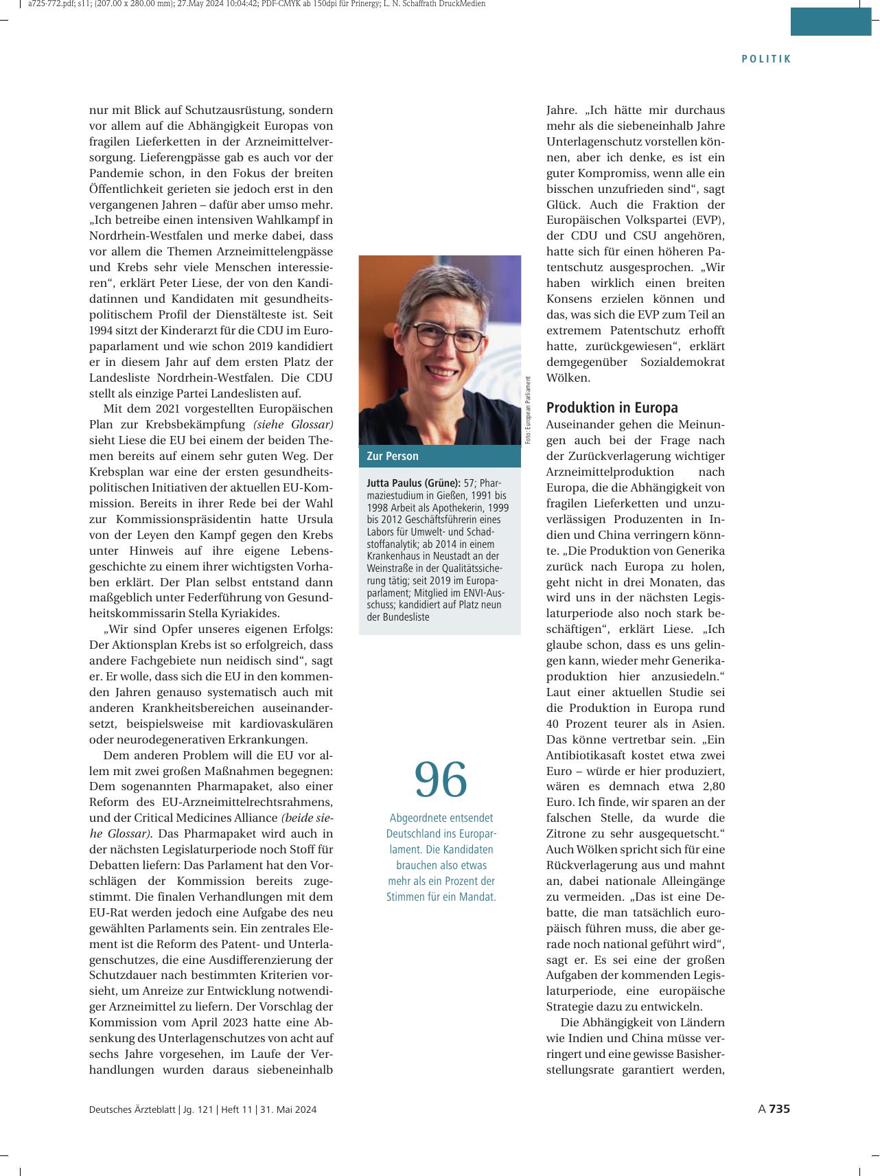 Vorschauseite 4: Europawahlen: So viel Gesundheitspolitik wie noch nie