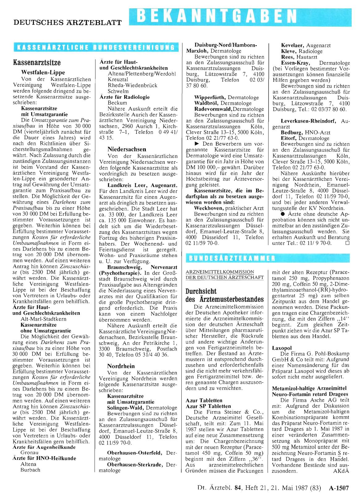 Vorschauseite 1: Kassenarztsitze