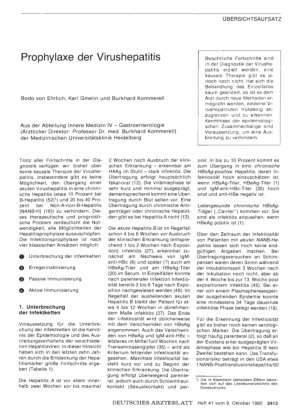 Vorschauseite 1: Prophylaxe der Virushepatitis