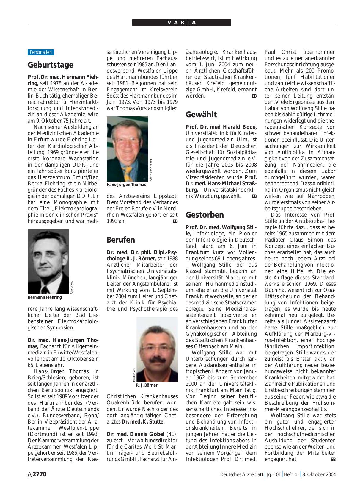 Vorschauseite 1: Geburtstage