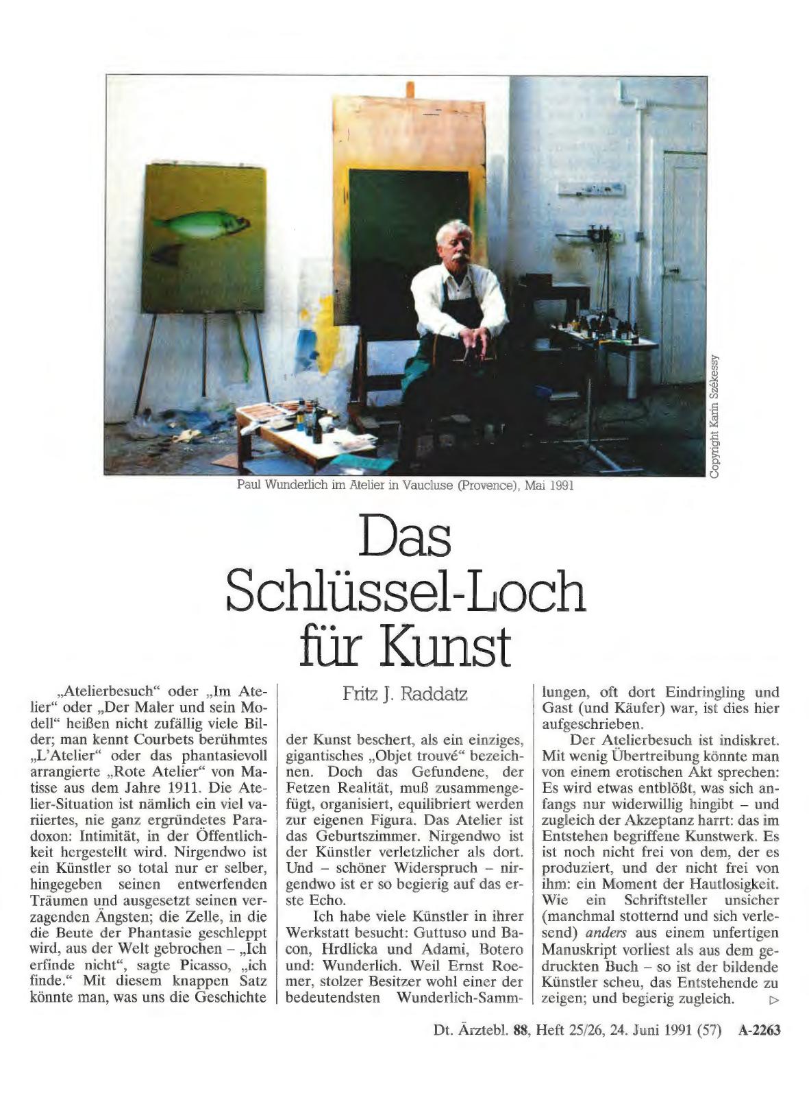 Vorschauseite 1: Das Schlüssel-Loch für Kunst