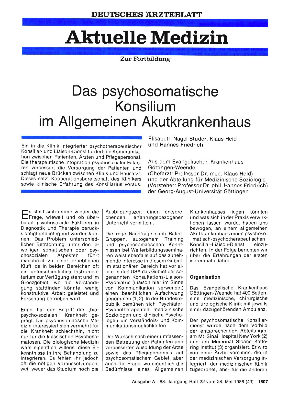 Vorschauseite 1: Das psychosomatische Konsilium im Allgemeinen Akutkrankenhaus
