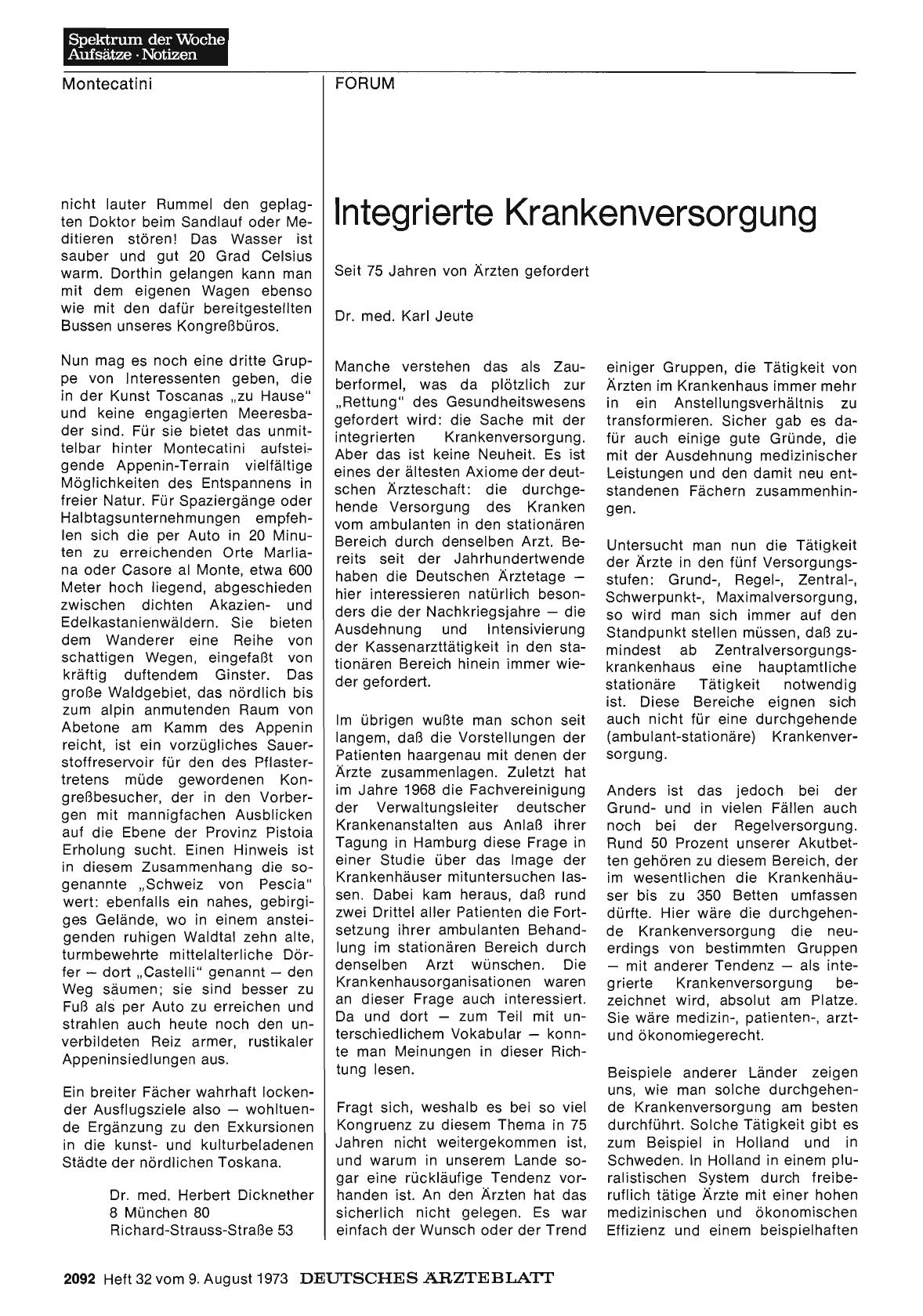Vorschauseite 1: Integrierte Krankenversorgung: Seit 75 Jahren von Ärzten gefordert