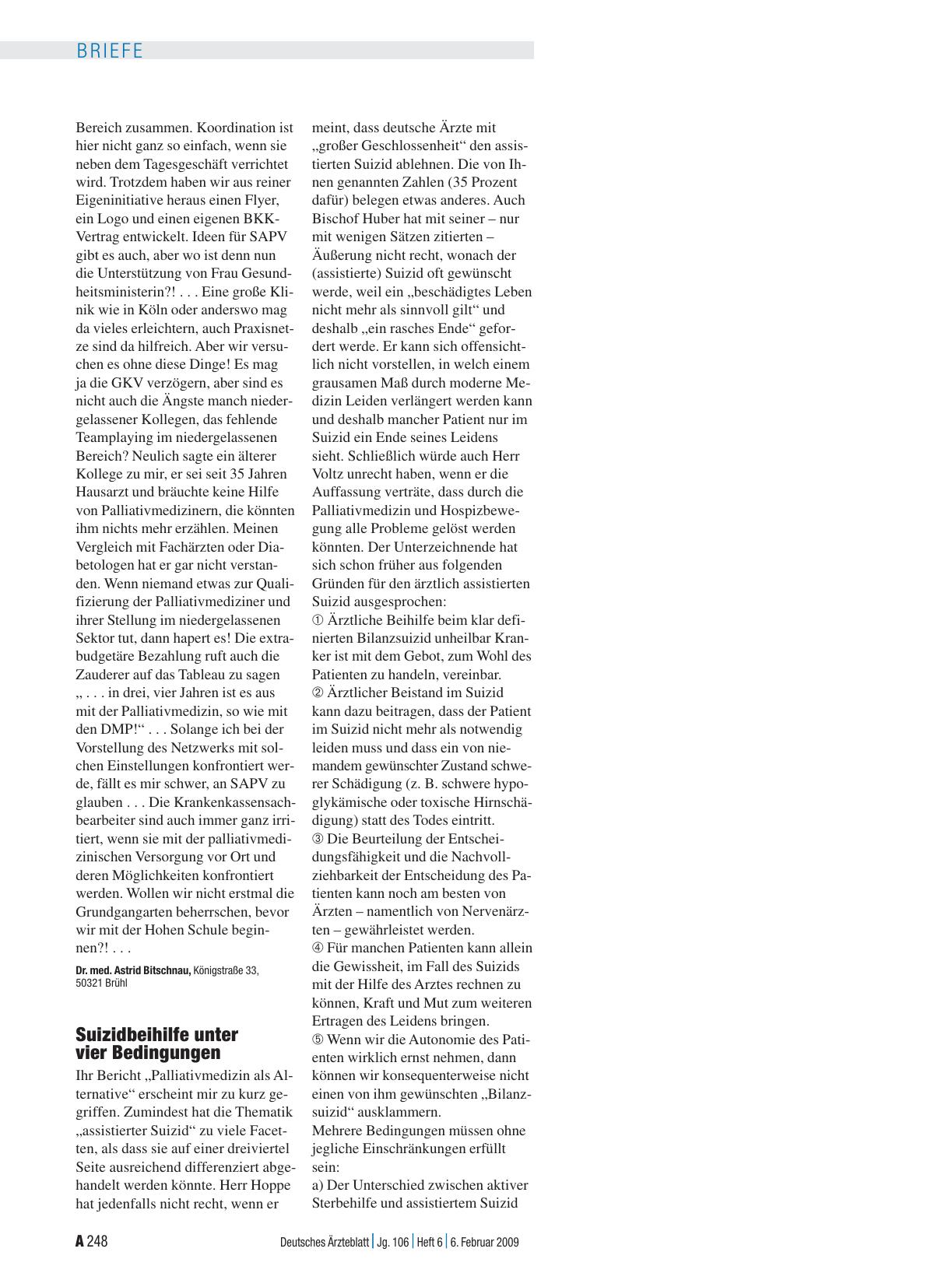 Vorschauseite 1: Sterbehilfe: Suizidbeihilfe unter vier Bedingungen