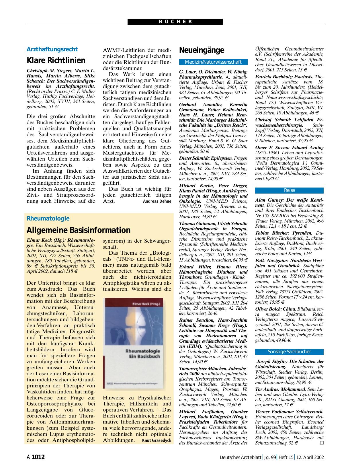 Vorschauseite 1: Rheumatologie