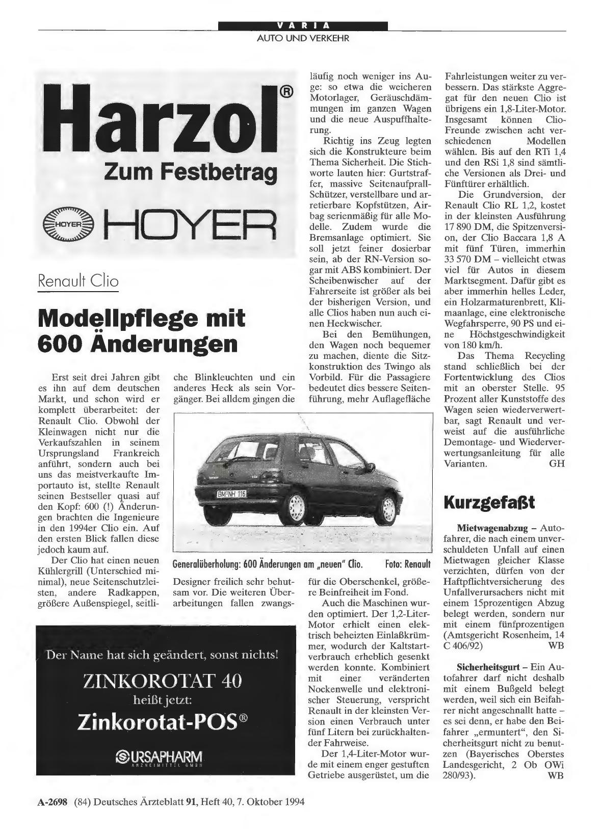 Vorschauseite 1: Renault Clio: Modellpflege mit 600 Änderungen