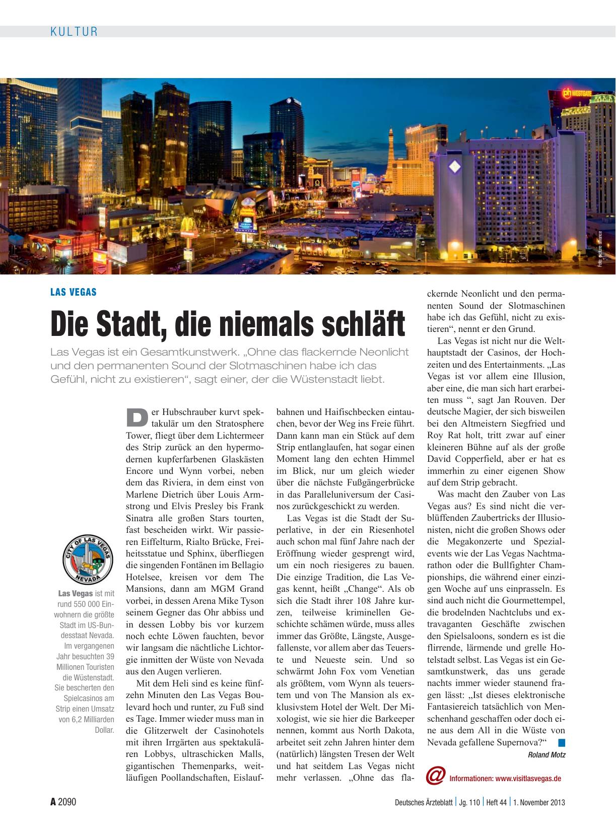 Vorschauseite 1: Las Vegas: Die Stadt, die niemals schläft