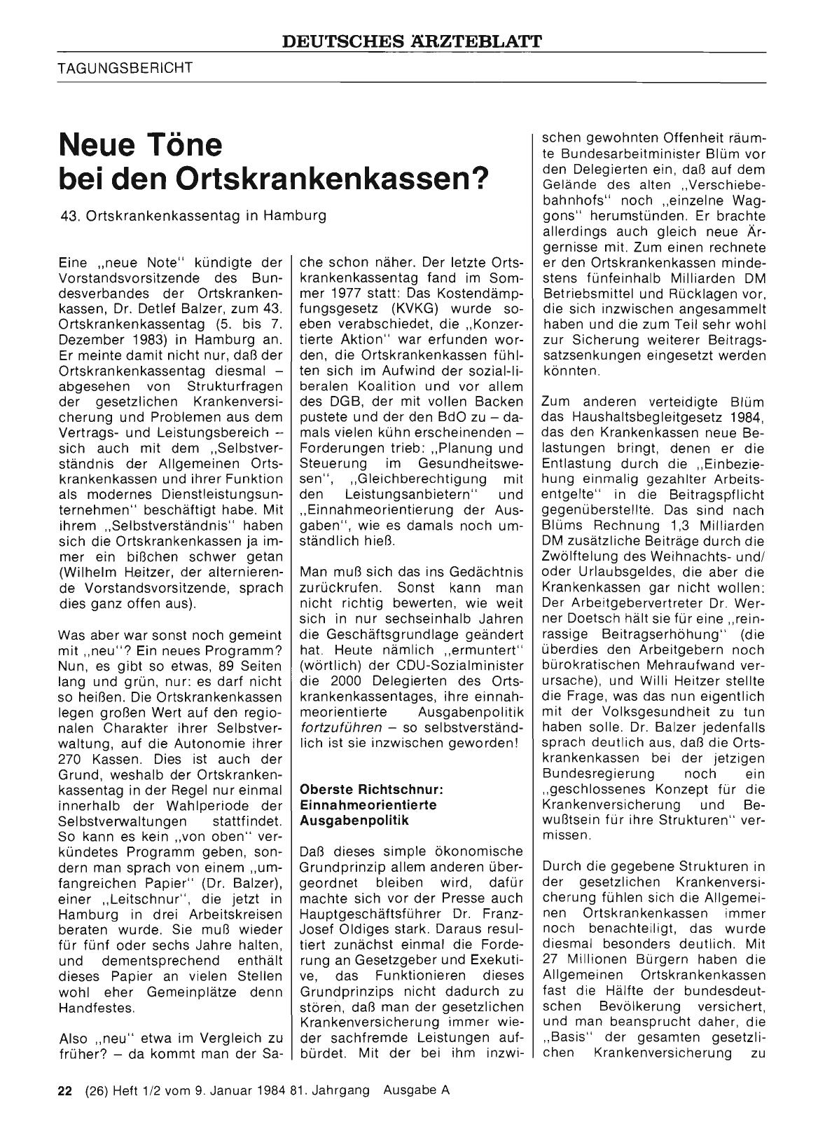 Vorschauseite 1: Neue Töne bei den Ortskrankenkassen?