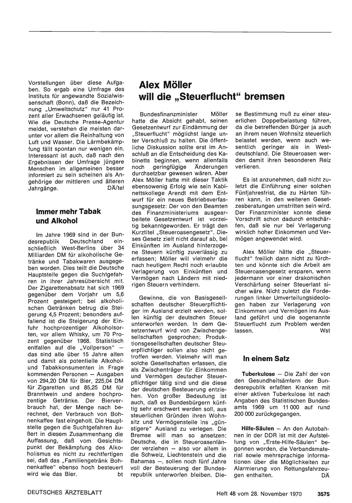 Vorschauseite 1: Alex Möller will die „Steuerflucht" bremsen