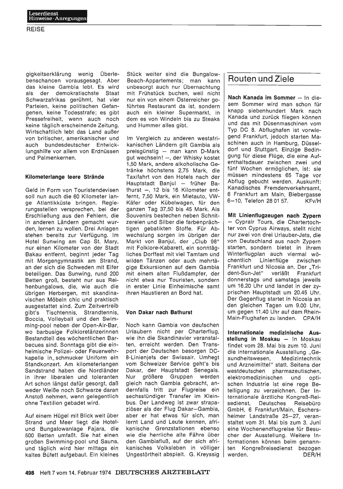 Vorschauseite 1: Routen und Ziele