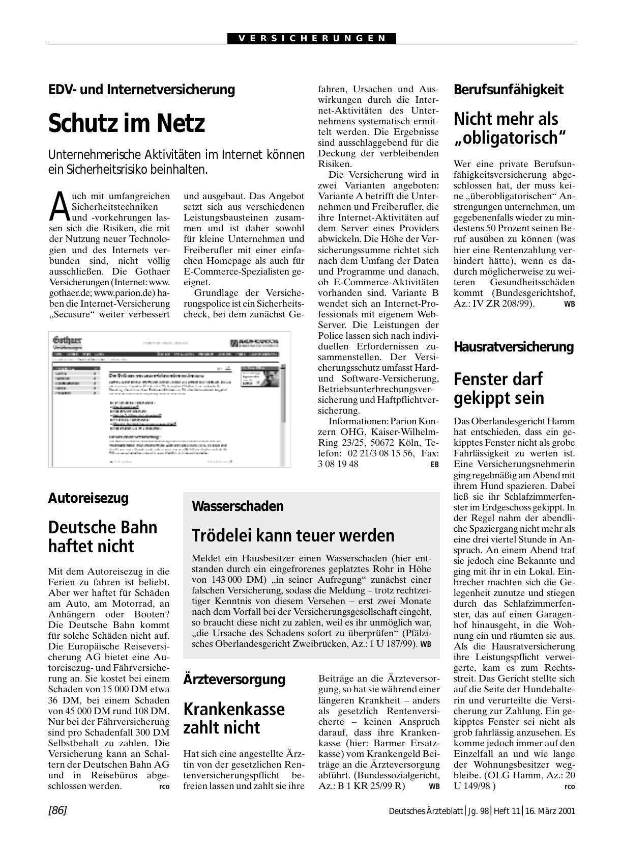 Vorschauseite 1: Autoreisezug: Deutsche Bahn haftet nicht