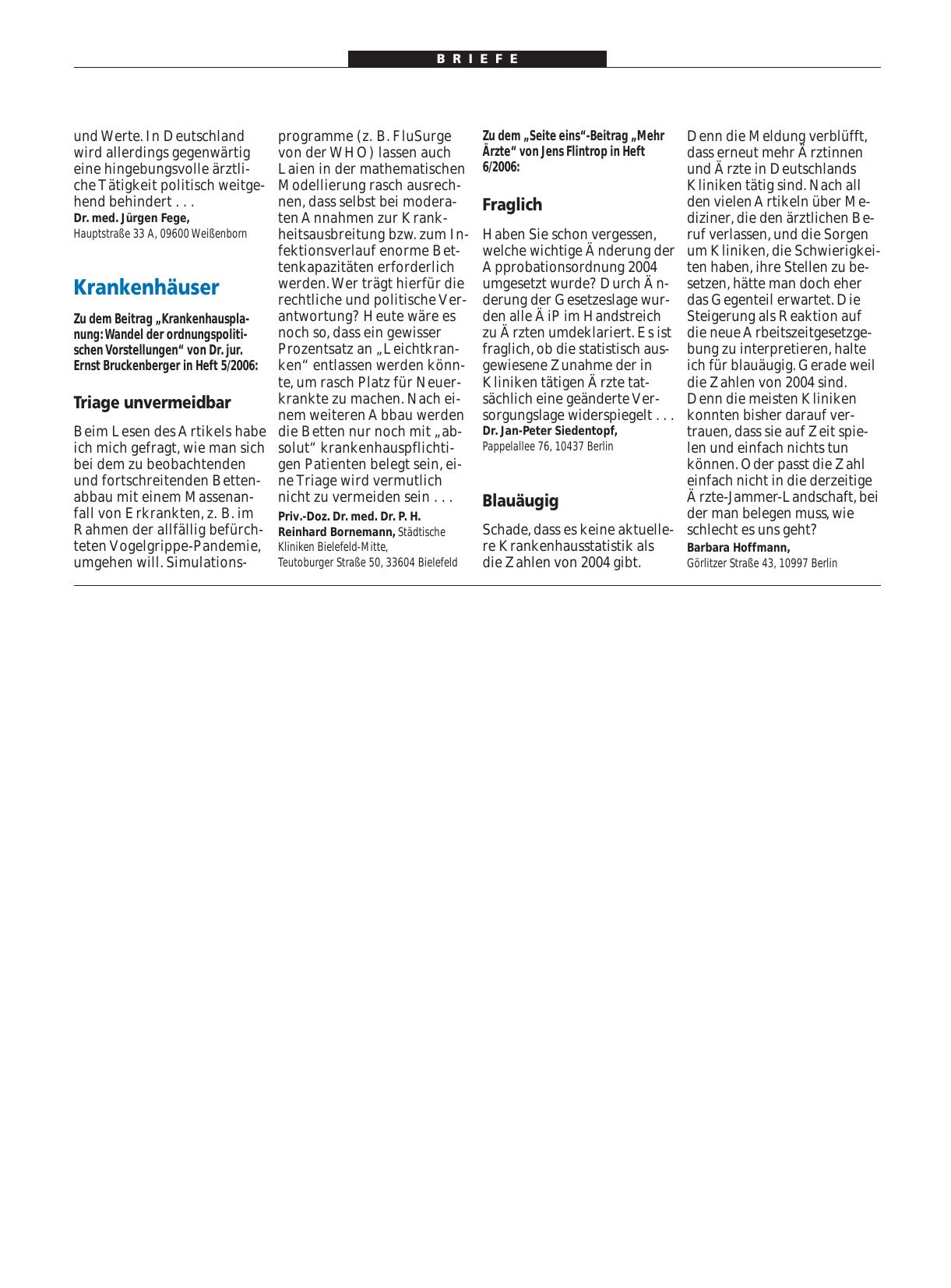 Vorschauseite 1: Krankenhäuser: Fraglich