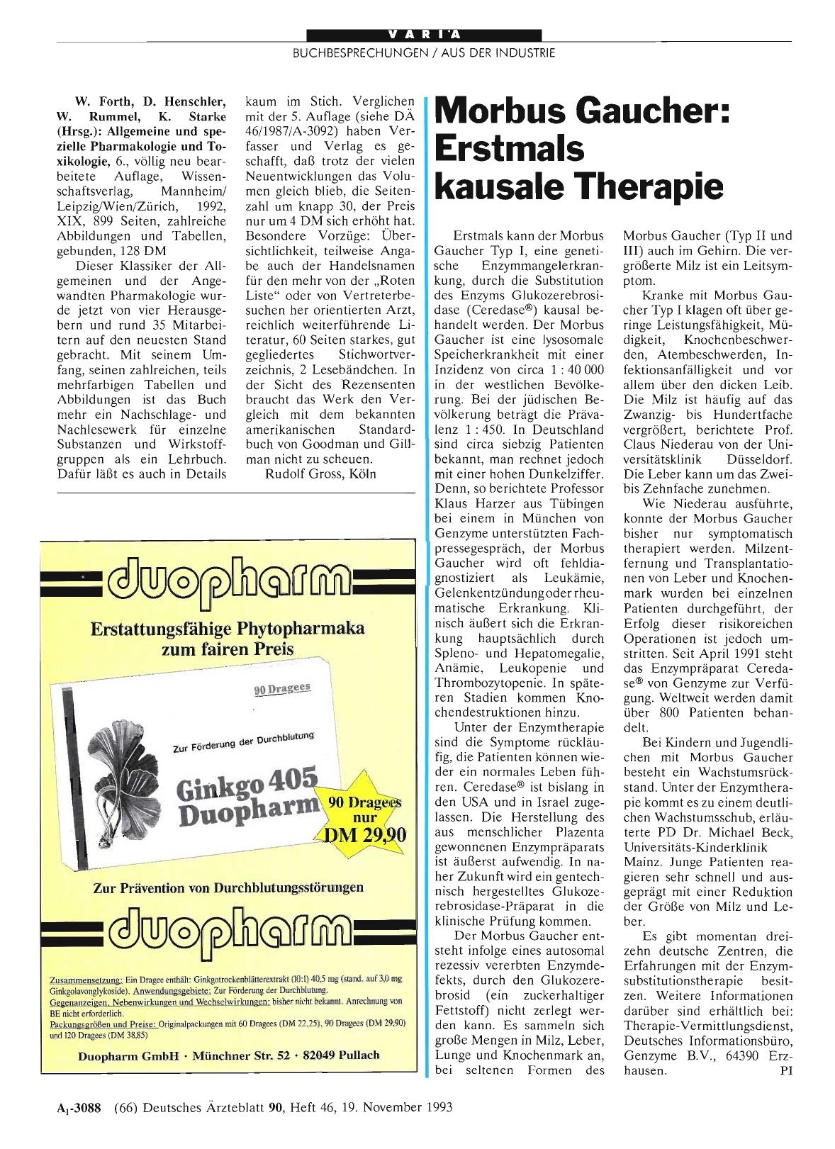 Vorschauseite 1: Morbus Gaucher: Erstmals kausale Therapie