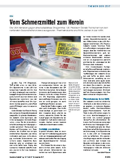 Vorschauseite 1: USA: Vom Schmerzmittel zum Heroin