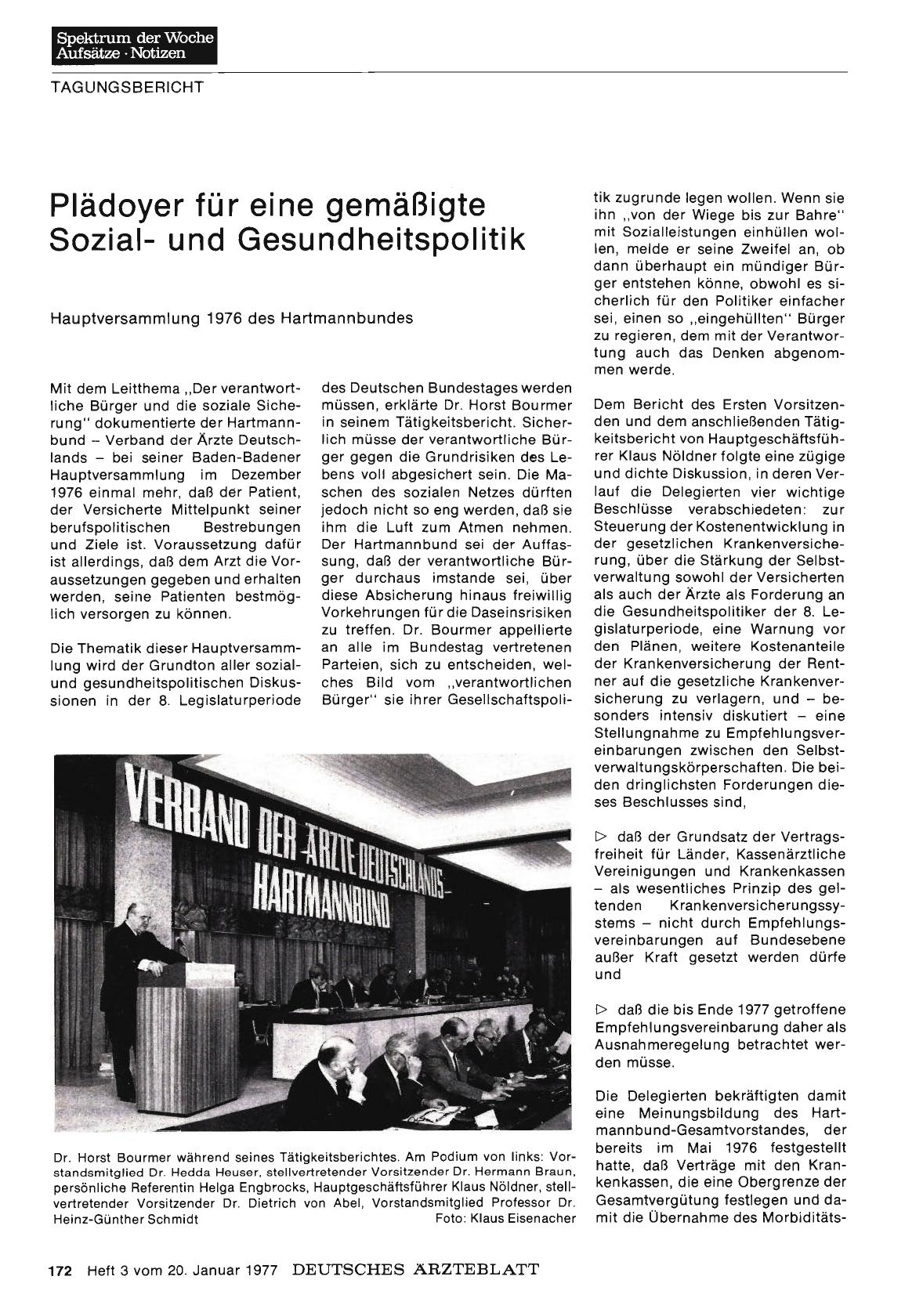 Vorschauseite 1: Plädoyer für eine gemäßigte Sozialund Gesundheitspolitik