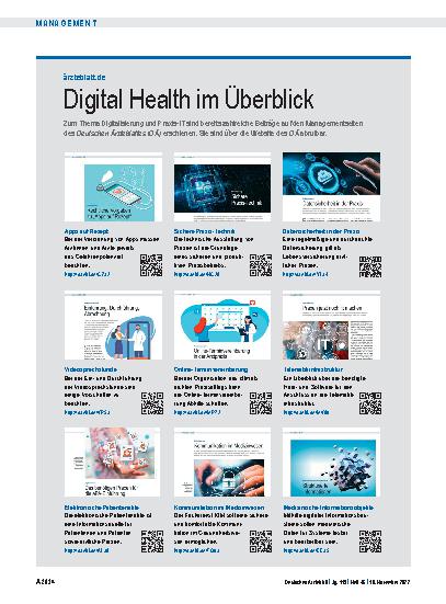 Vorschauseite 1: ärzteblatt.de: Digital Health im Überblick