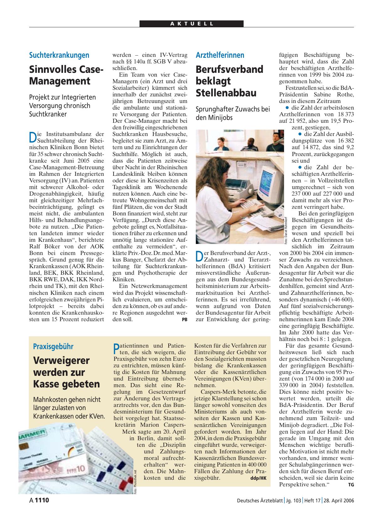 Vorschauseite 1: Suchterkrankungen: Sinnvolles Case-Management