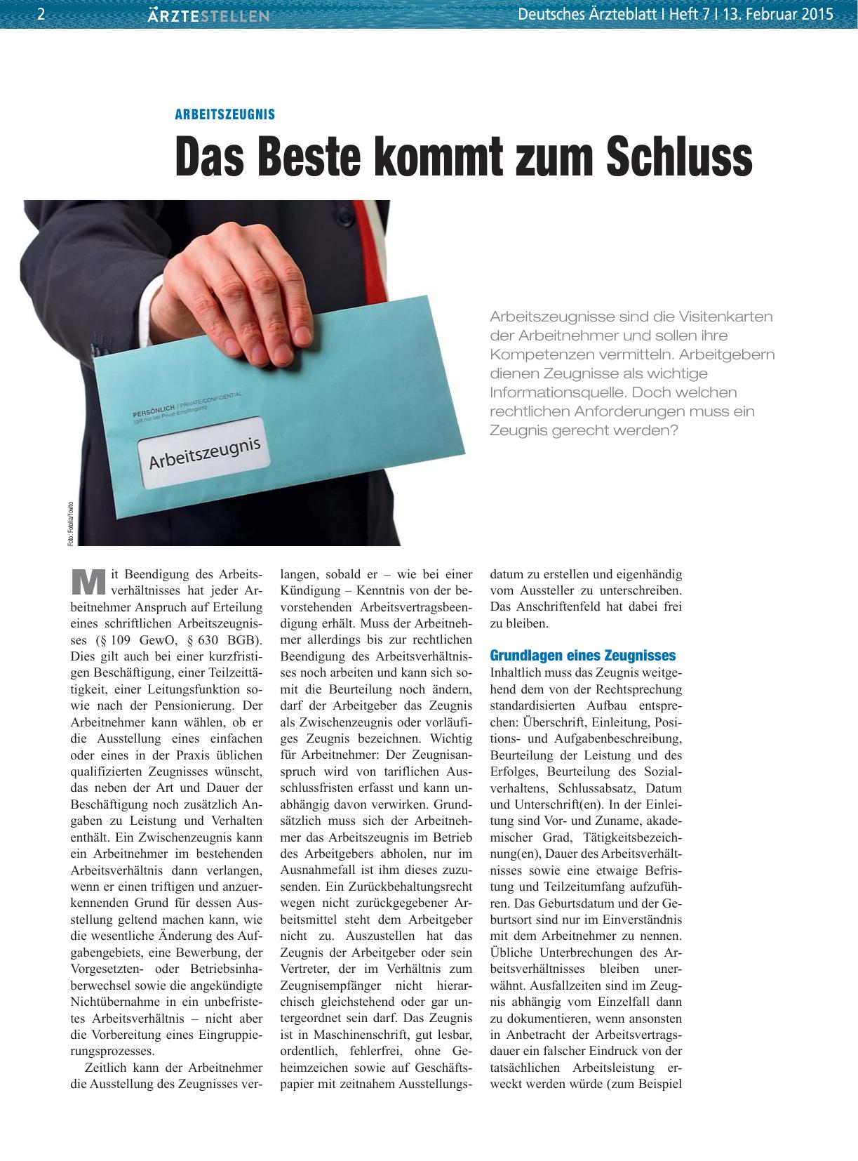 Vorschauseite 1: Arbeitszeugnis: Das Beste kommt zum Schluss