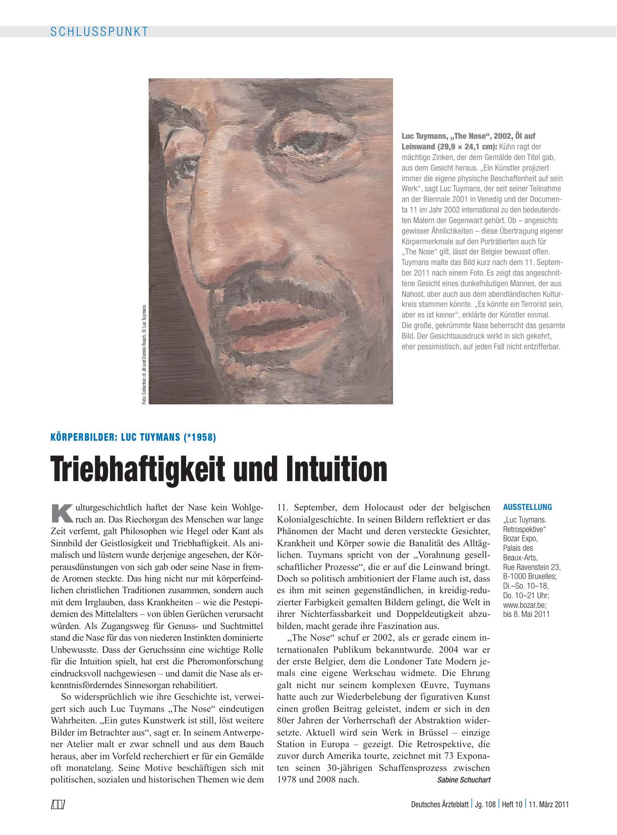 Vorschauseite 1: Körperbilder: Luc Tuymans (*1958) – Triebhaftigkeit und Intuition
