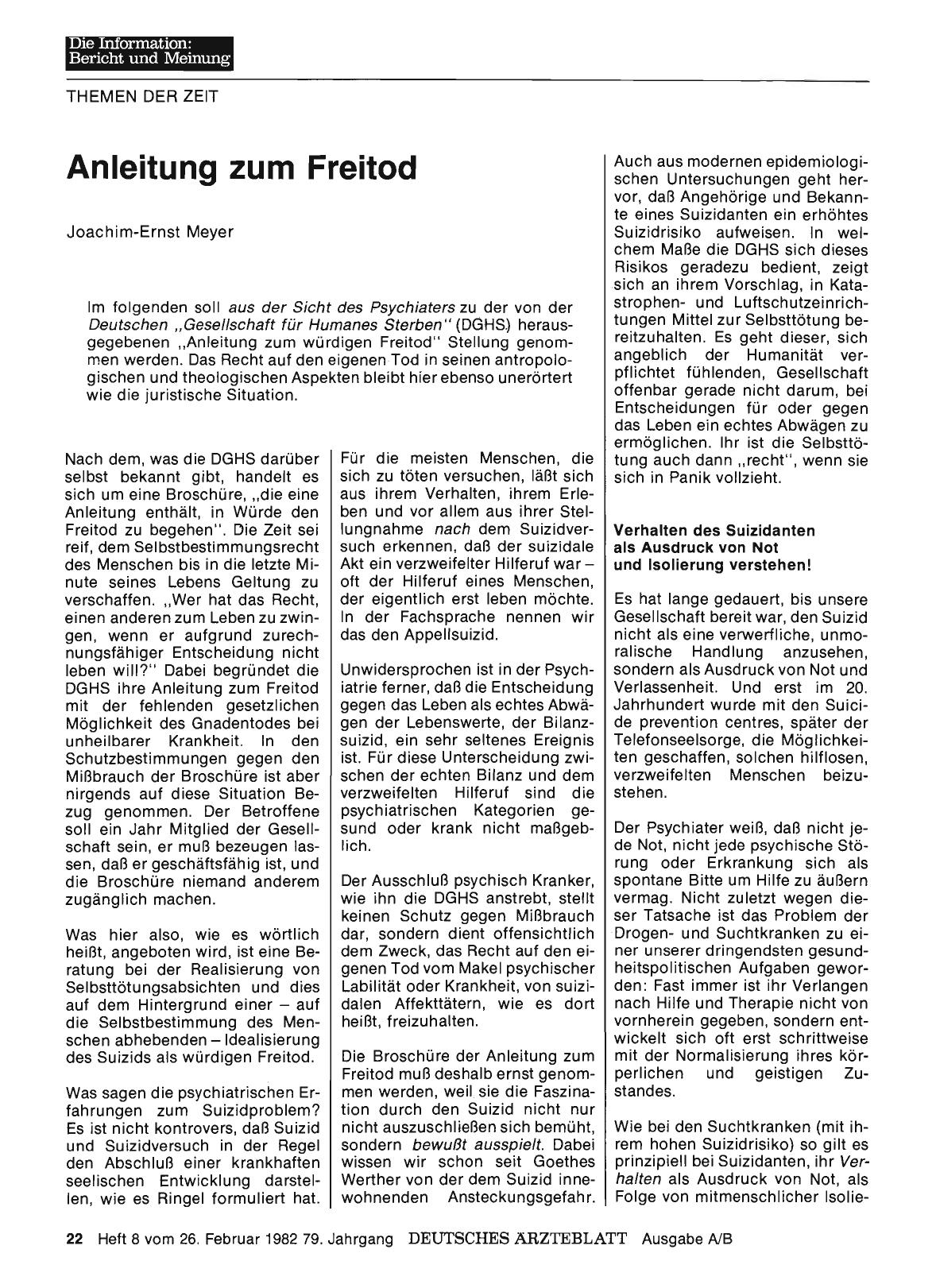 Vorschauseite 1: Anleitung zum Freitod