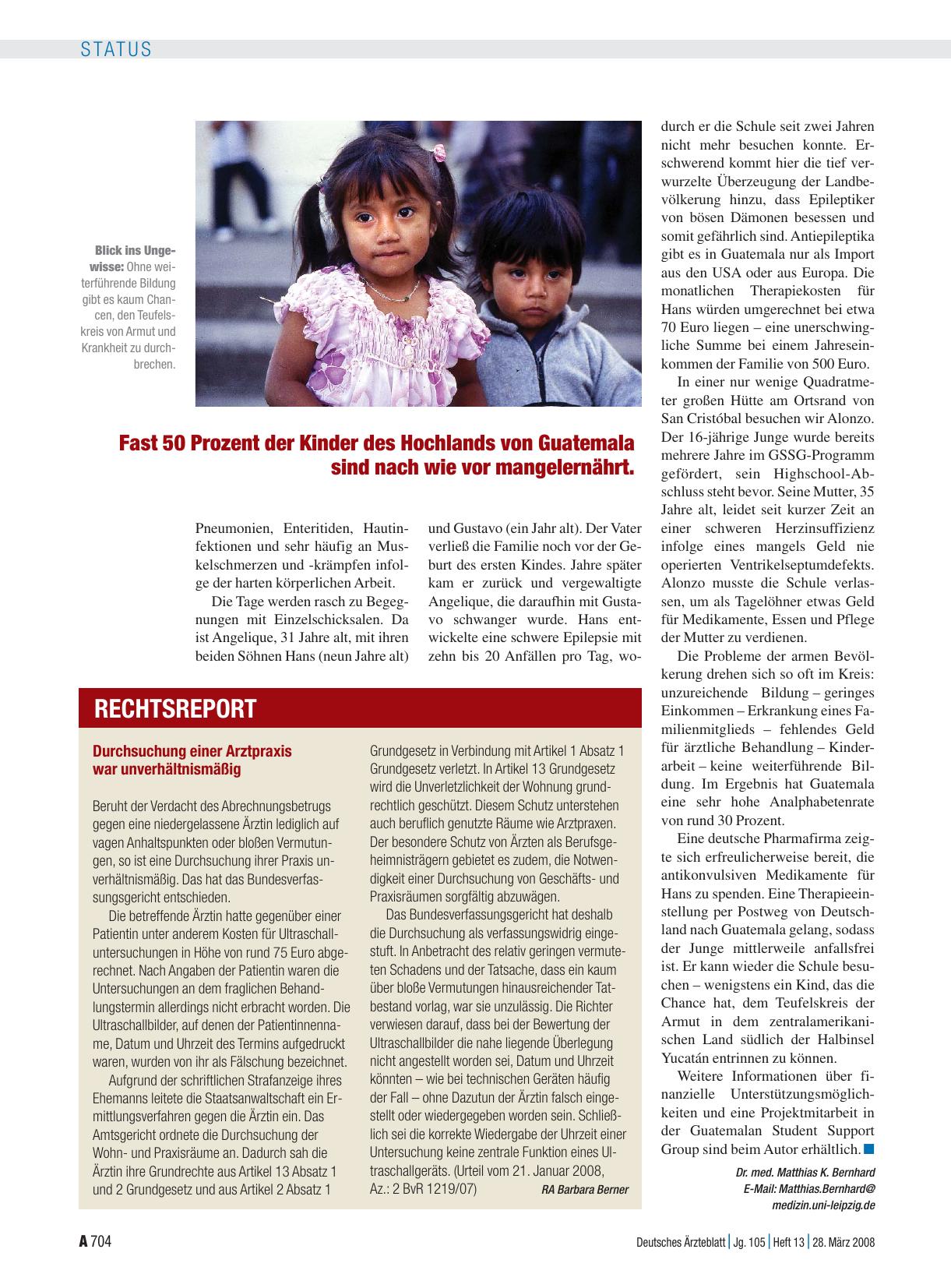 Vorschauseite 1: Durchsuchung einer Arztpraxis war unverhältnismäßig