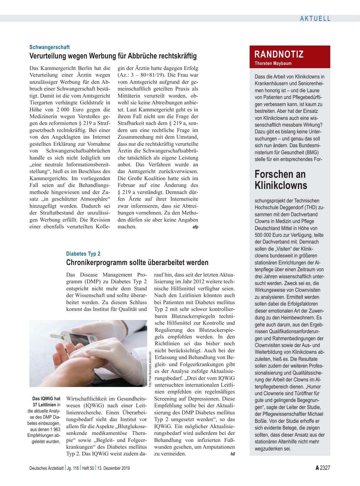 Vorschauseite 1: Schwangerschaft: Verurteilung wegen Werbung für Abbrüche rechtskräftig