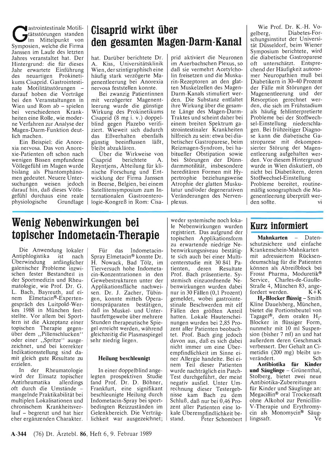 Vorschauseite 1: Kurz informiert
