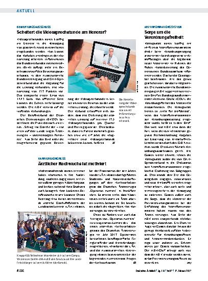Vorschauseite 1: Arztinformationssystem: Sorge um die Verordnungsfreiheit