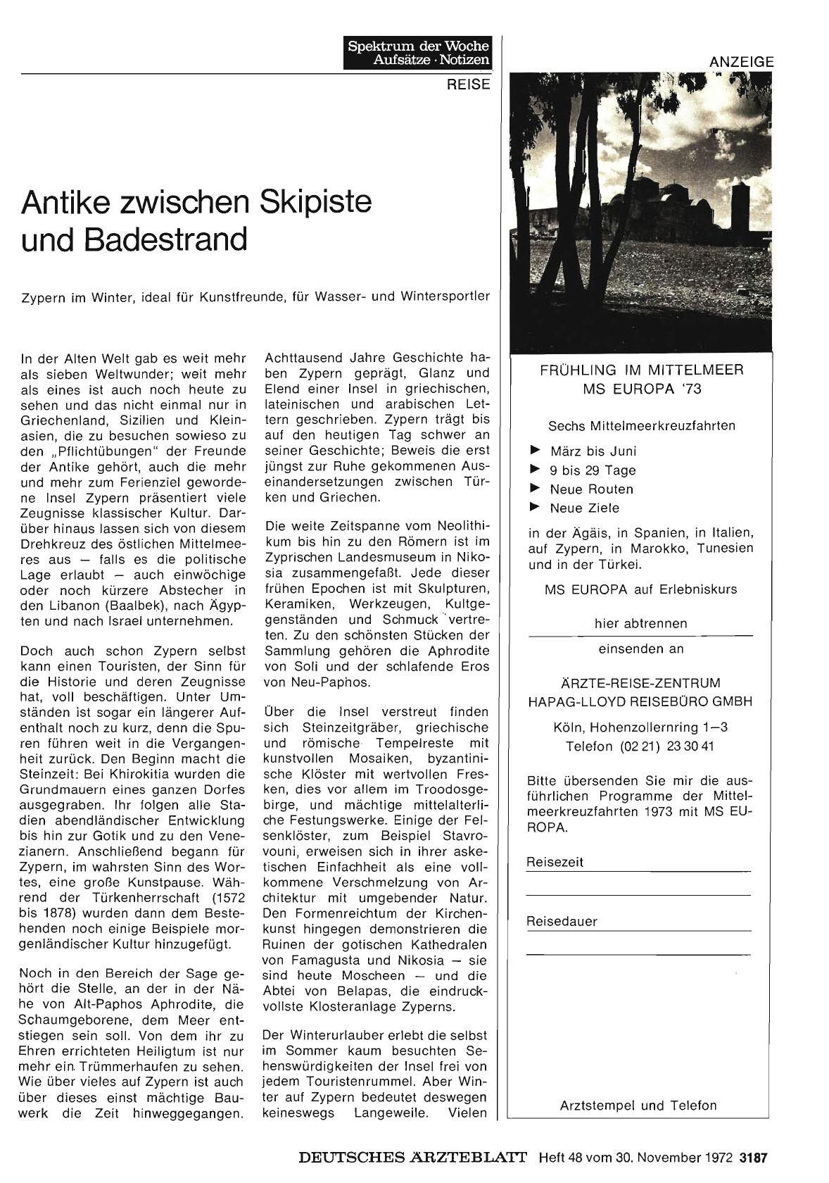 Vorschauseite 1: Antike zwischen Skipiste und Badestrand