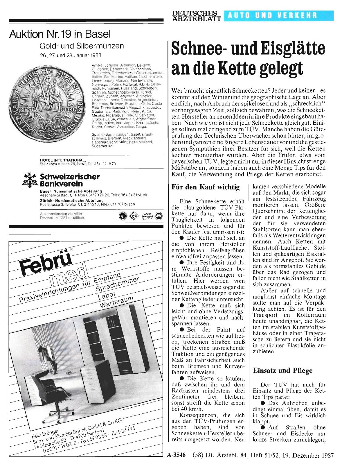 Vorschauseite 1: Schneeund Eisglätte an die Kette gelegt