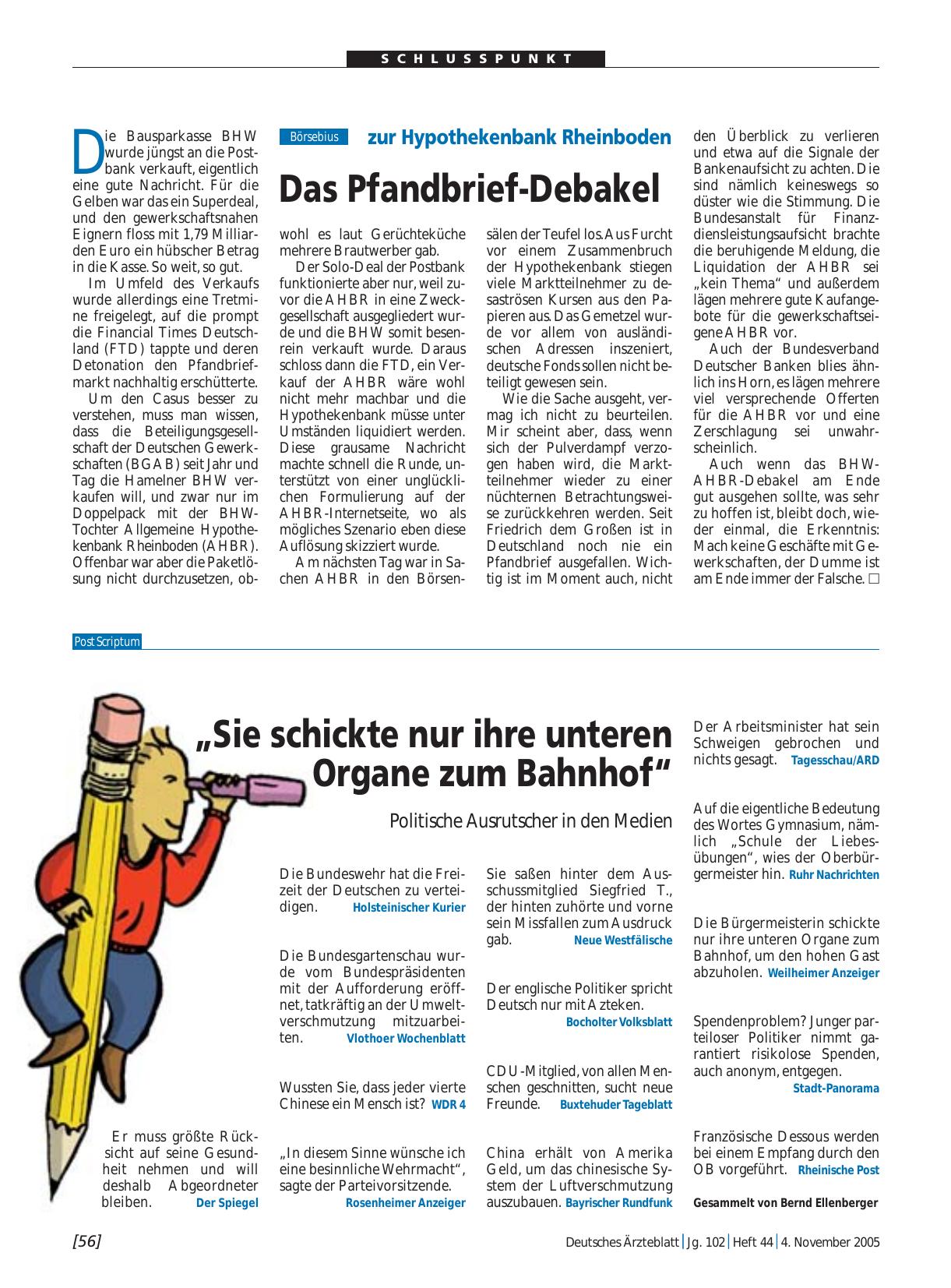Vorschauseite 1: zur Hypothekenbank Rheinboden: Das Pfandbrief-Debakel